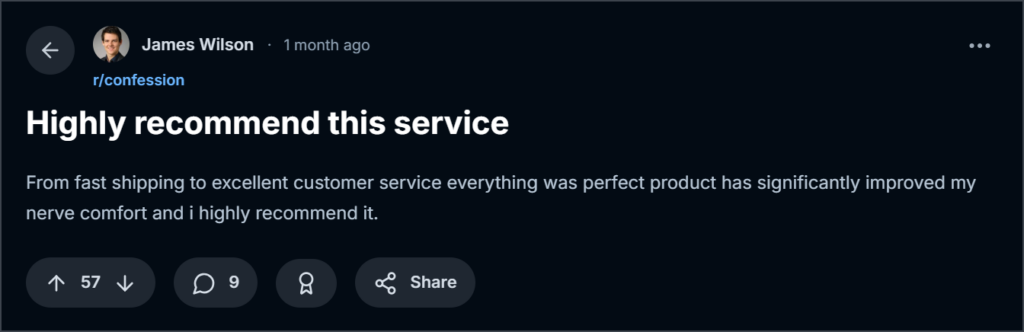 Customer review