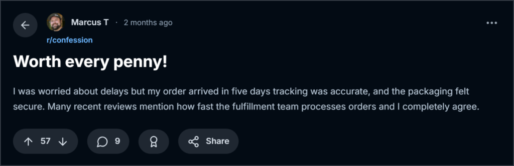 customer review