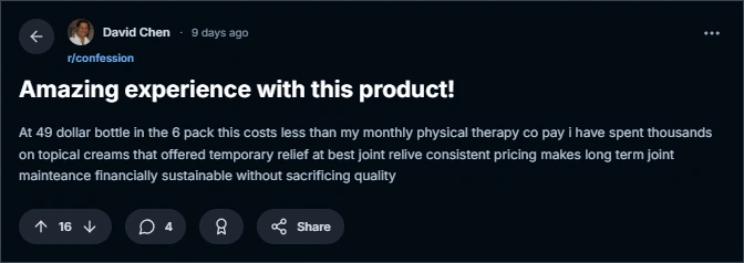 Joint Relive X Reddit Review