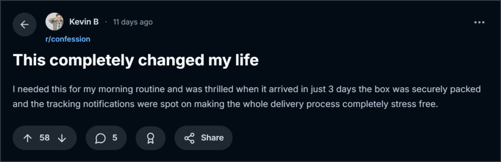 customer review