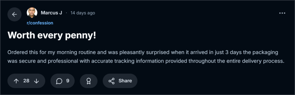 Customer review