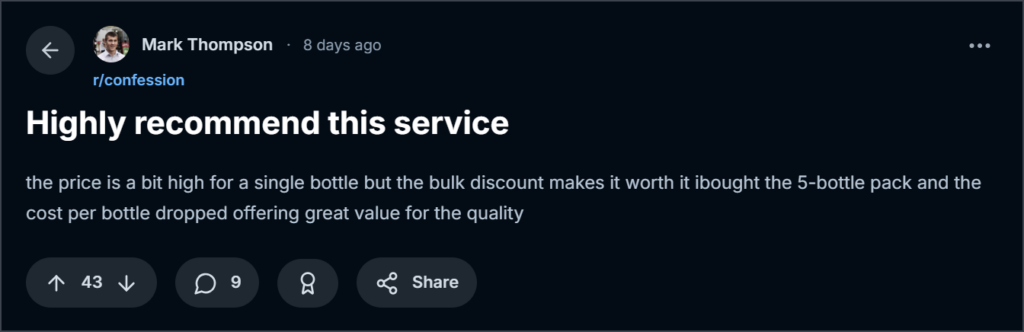 customer review
